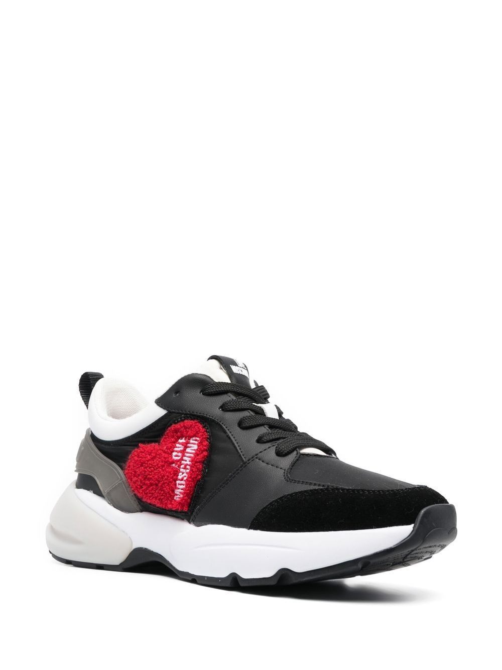 Love Moschino heart-patch lace-up sneakers - Image 2