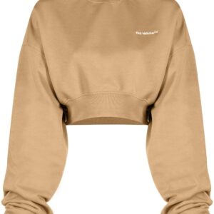 Off-White logo-print cropped sweatshirt