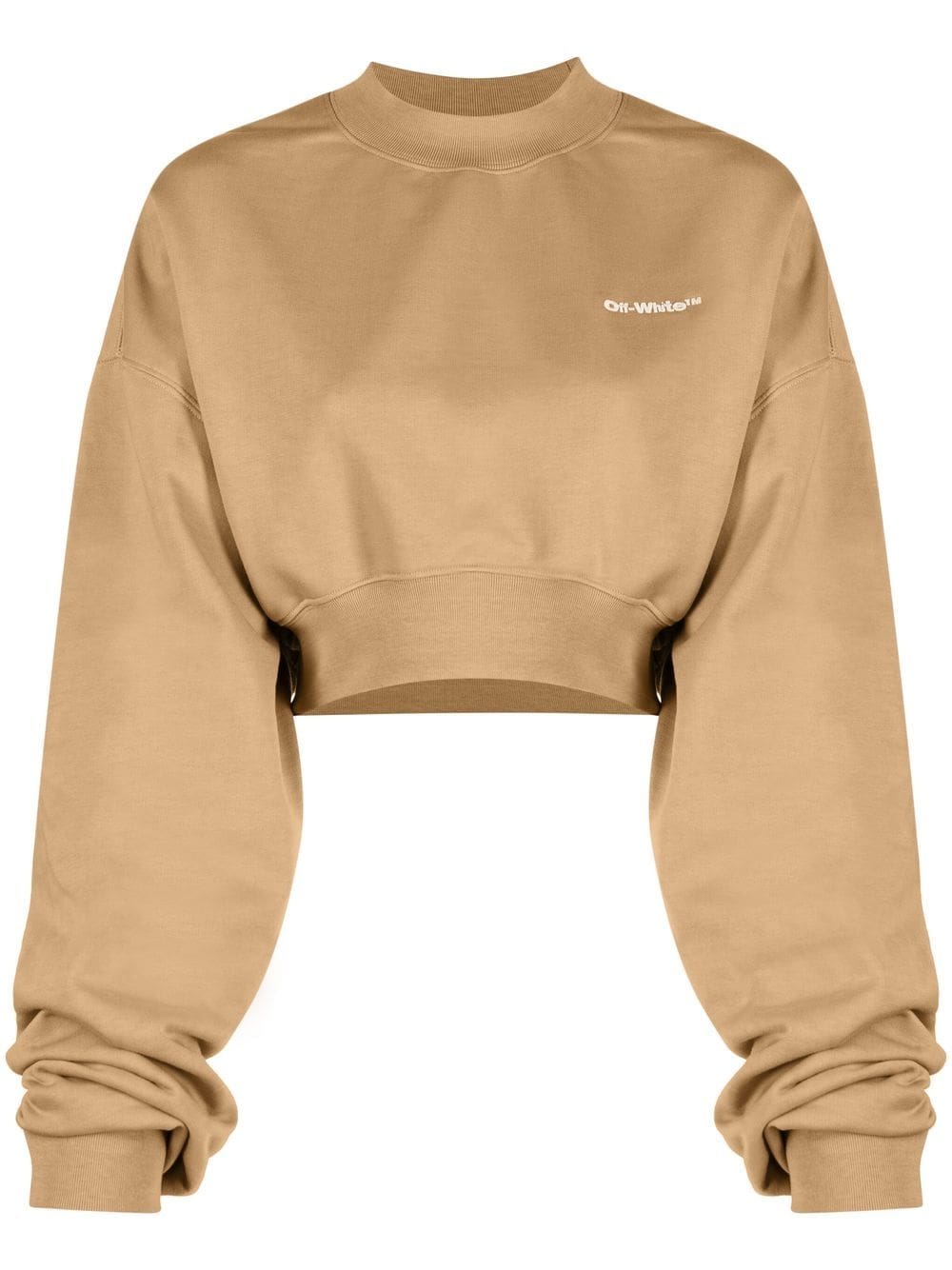 Off-White logo-print cropped sweatshirt