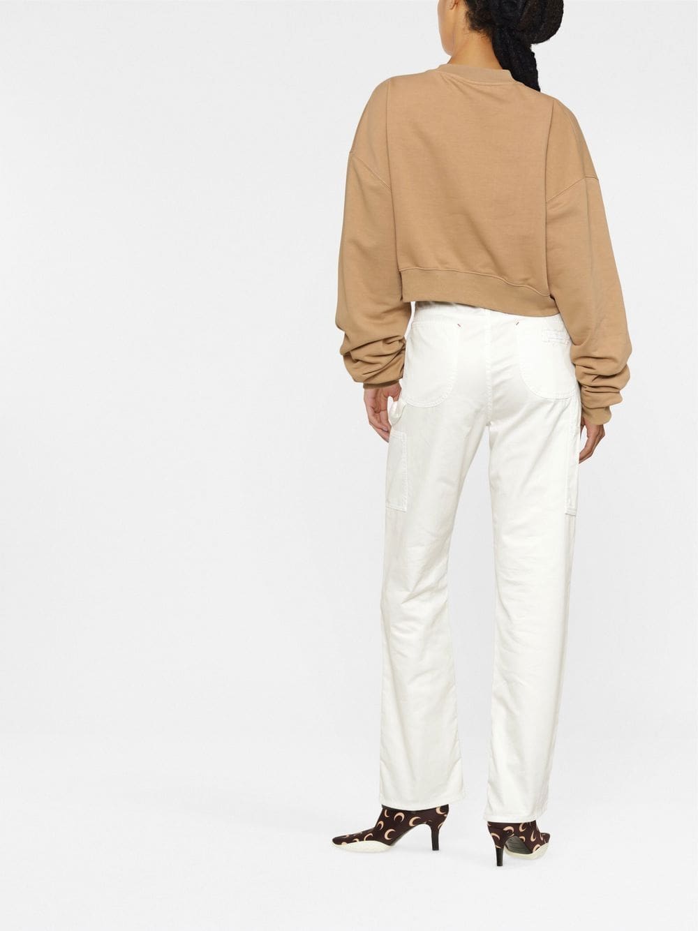 Off-White logo-print cropped sweatshirt - Image 4