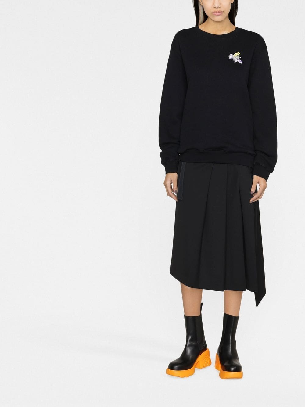 Off-White floral Arrows-motif sweatshirt - Image 4
