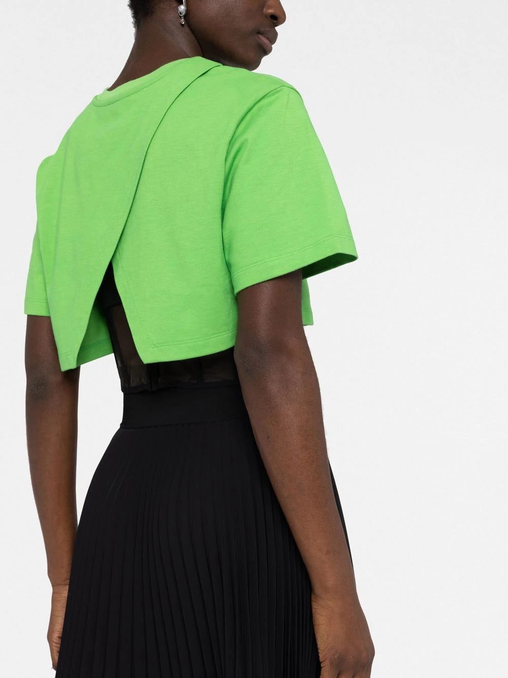 Alexander McQueen Corset cropped T-shirt - Image 3