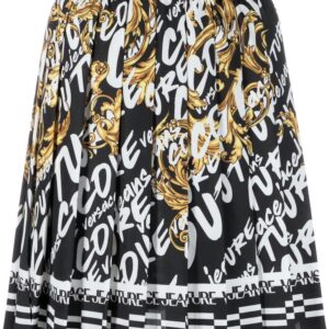 Versace Jeans Couture  Barocco-print pleated skirt