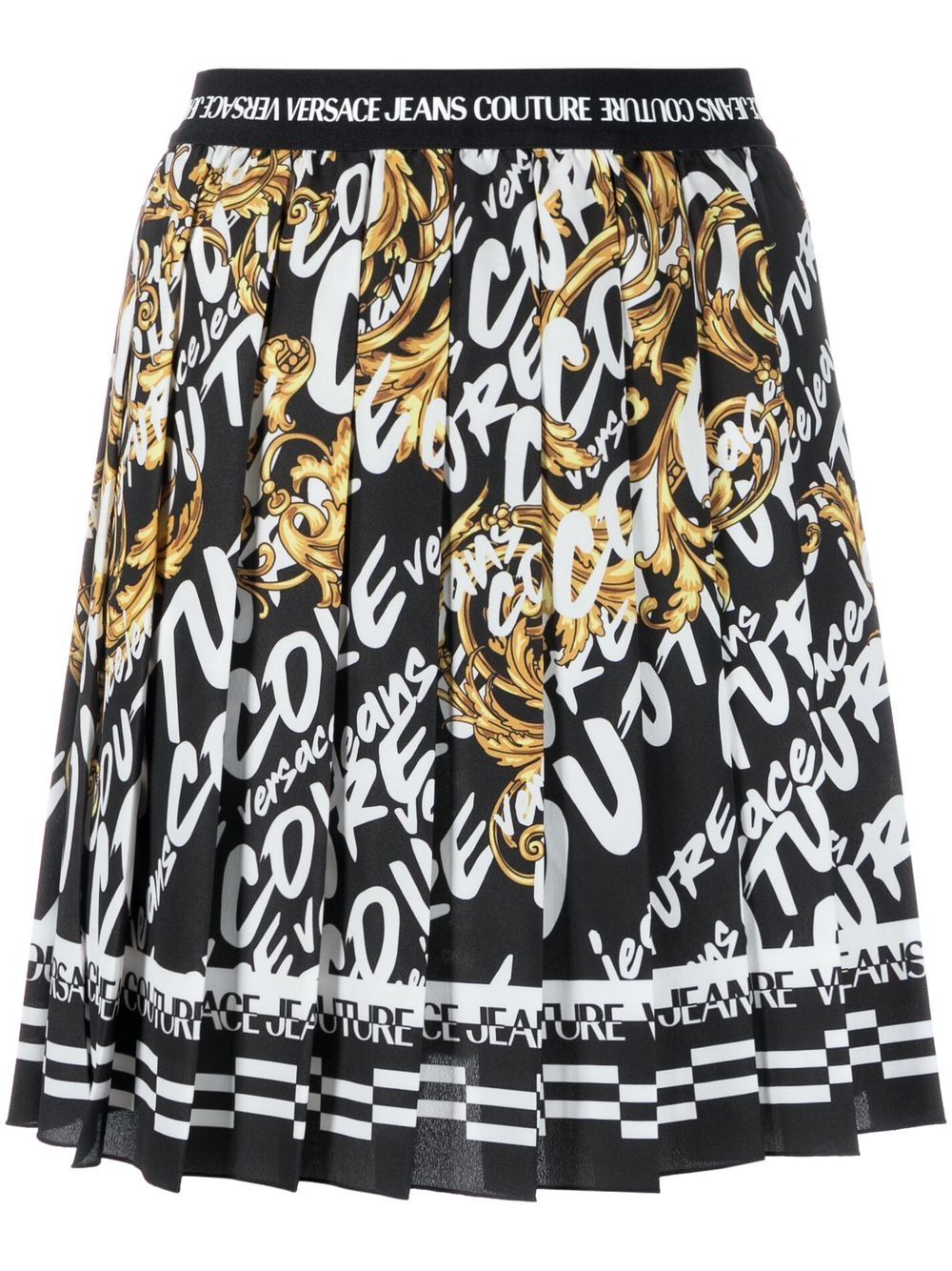 Versace Jeans Couture Barocco-print pleated skirt