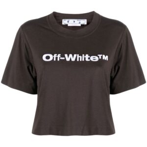 Off-White cropped logo-print T-shirt