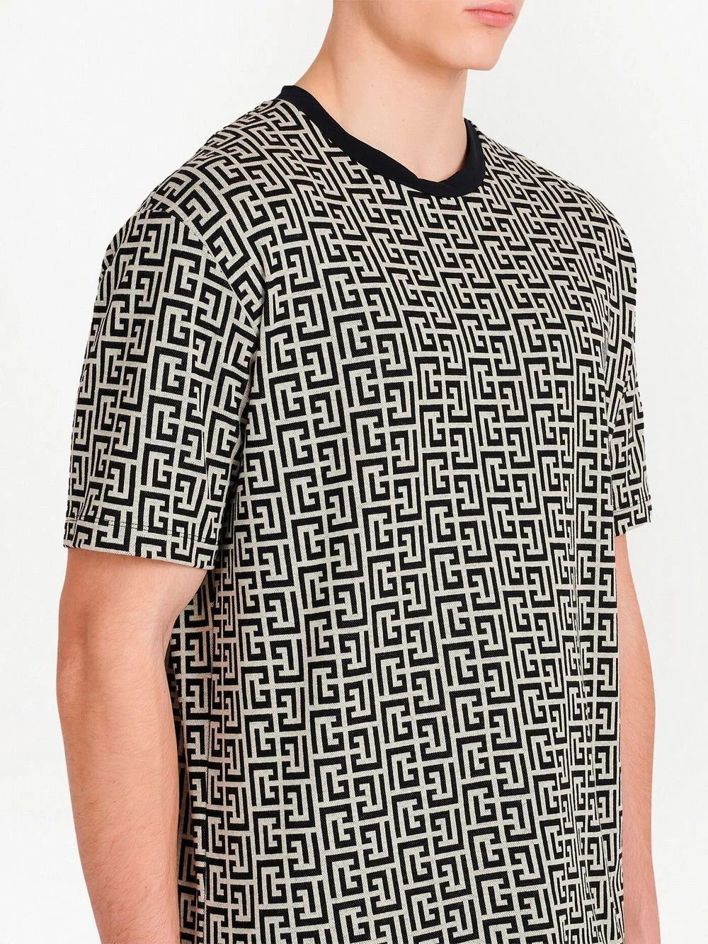 Balmain monogram-print cotton T-shirt - Image 4