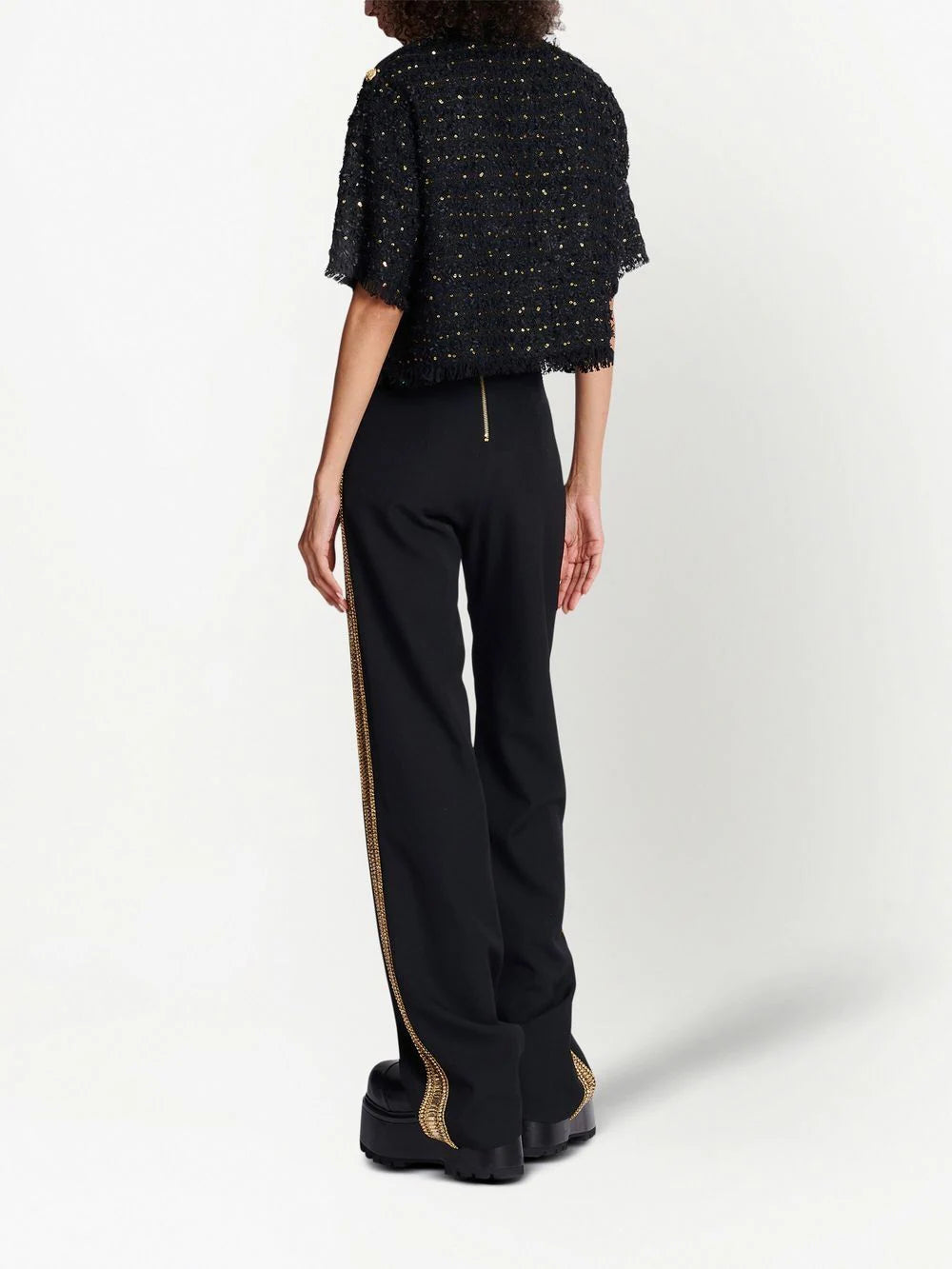 Balmain sequin-embellished tweed top - Image 4