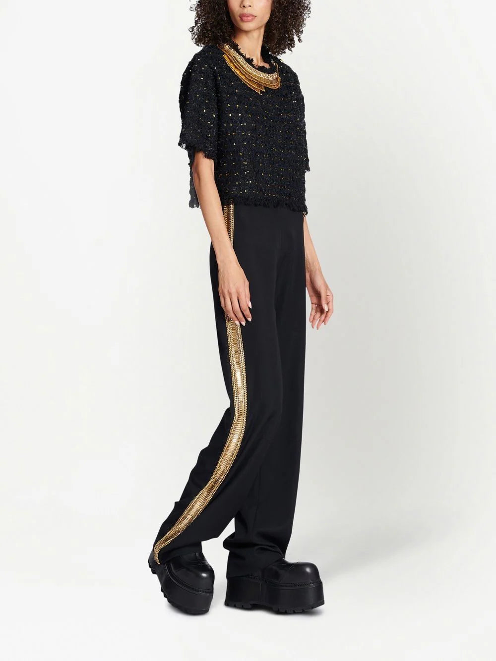 Balmain sequin-embellished tweed top - Image 2