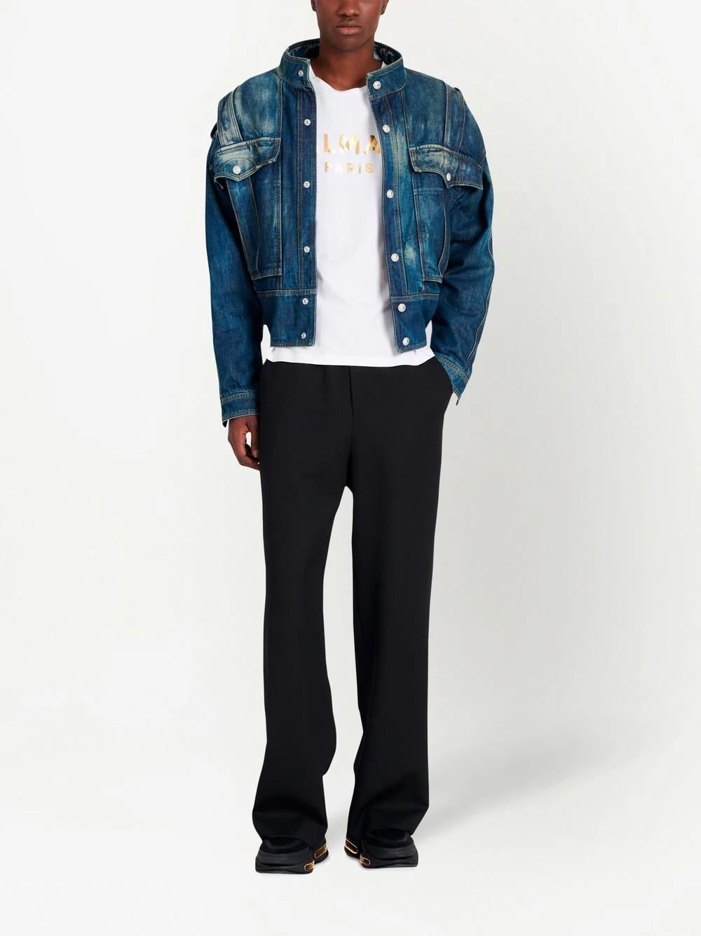 Balmain logo-print short-sleeved T-shirt - Image 2