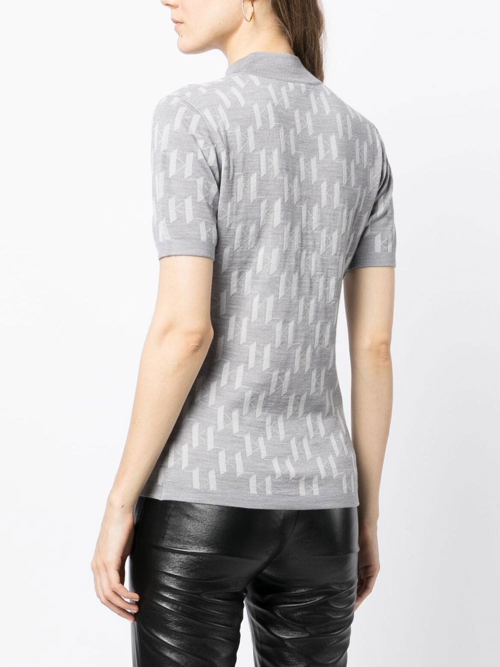 Karl Lagerfeld monogram mock-neck top - Image 4