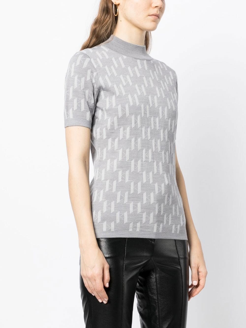Karl Lagerfeld monogram mock-neck top - Image 3
