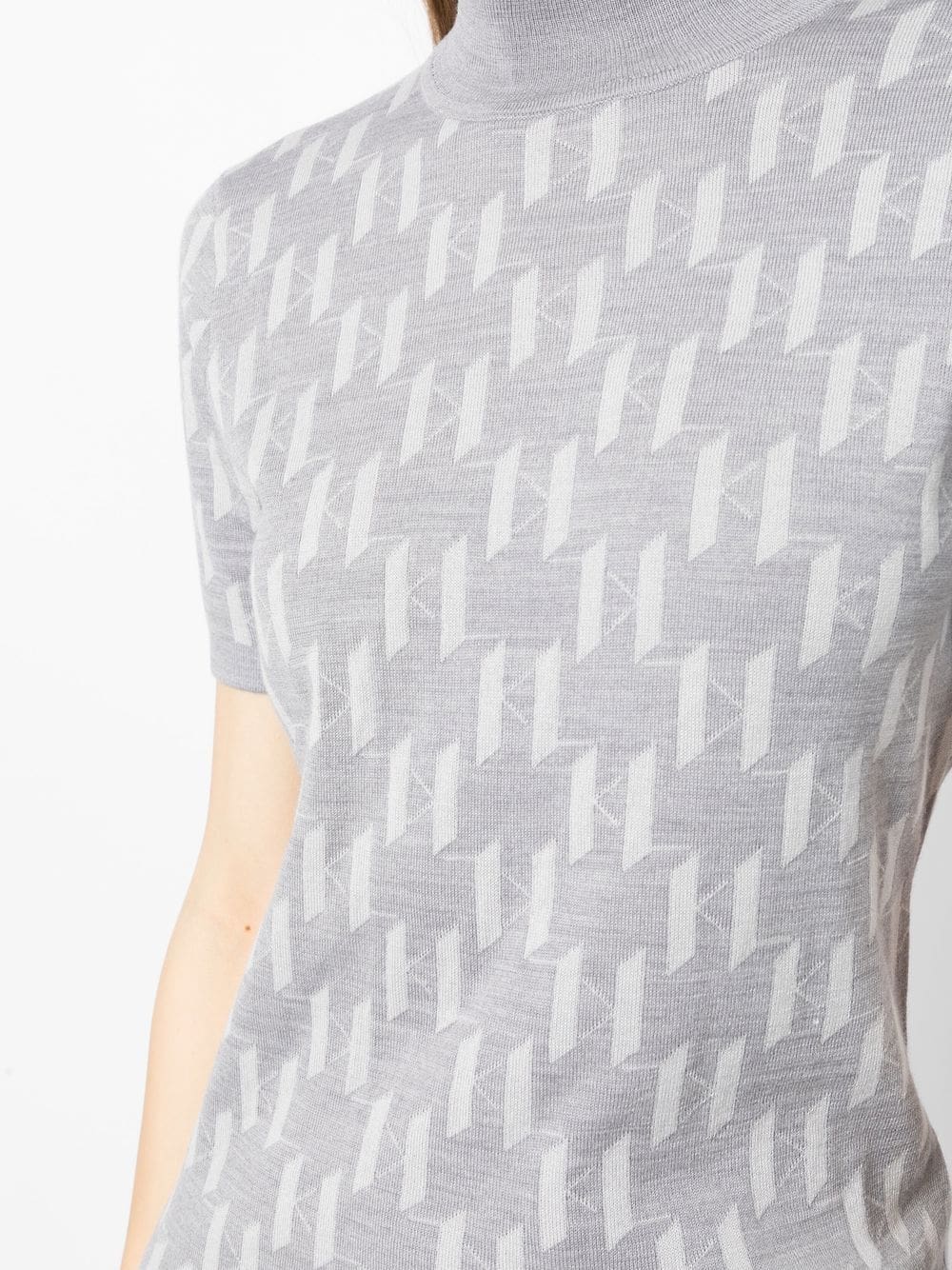 Karl Lagerfeld monogram mock-neck top - Image 5