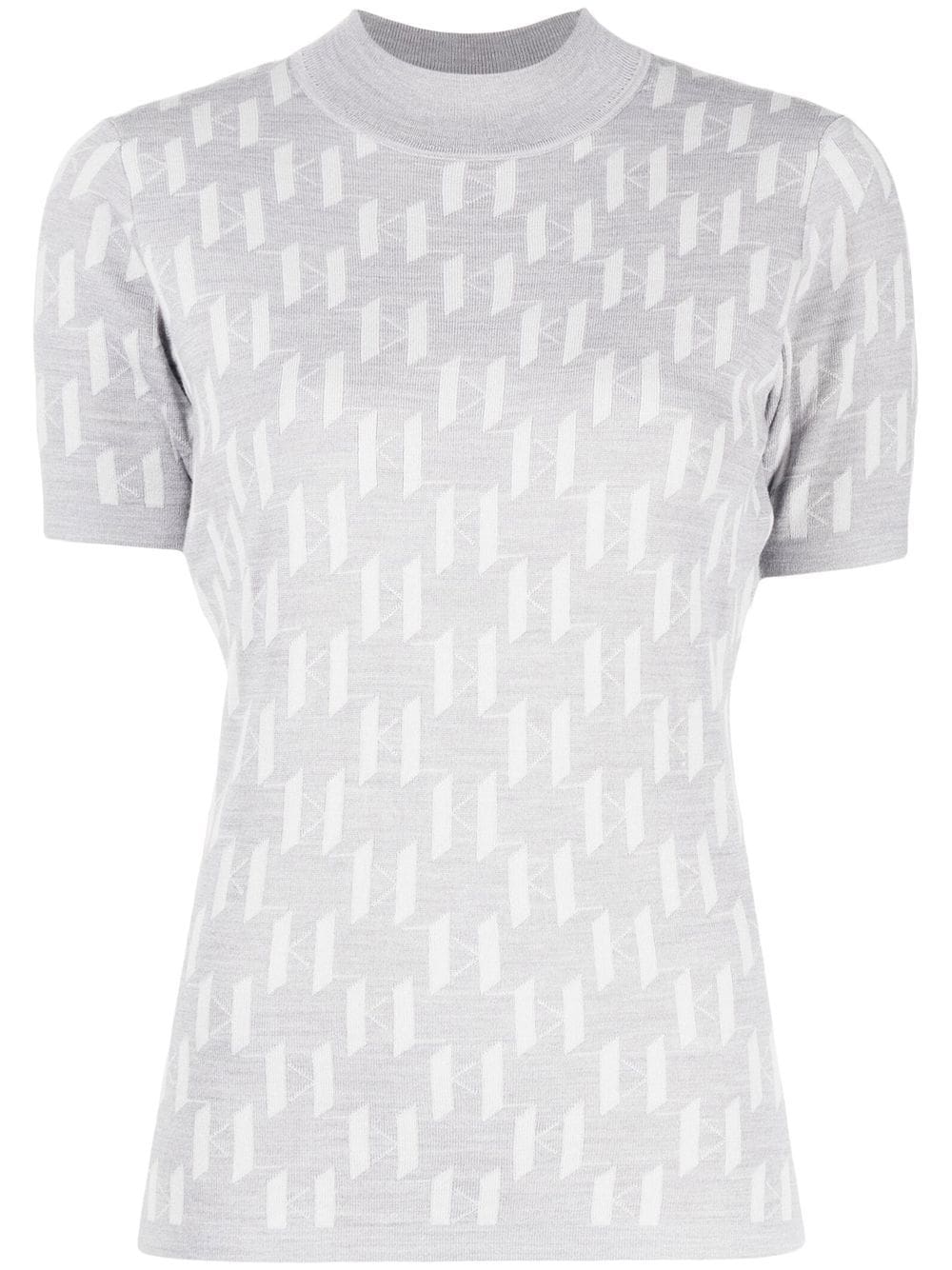 Karl Lagerfeld monogram mock-neck top