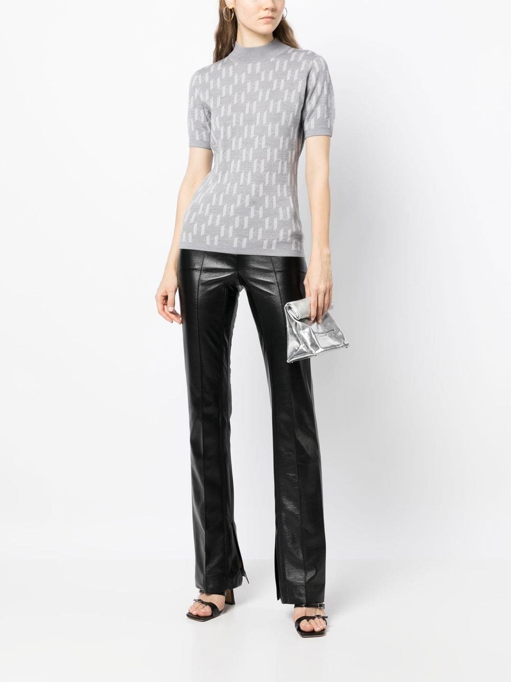 Karl Lagerfeld monogram mock-neck top - Image 2