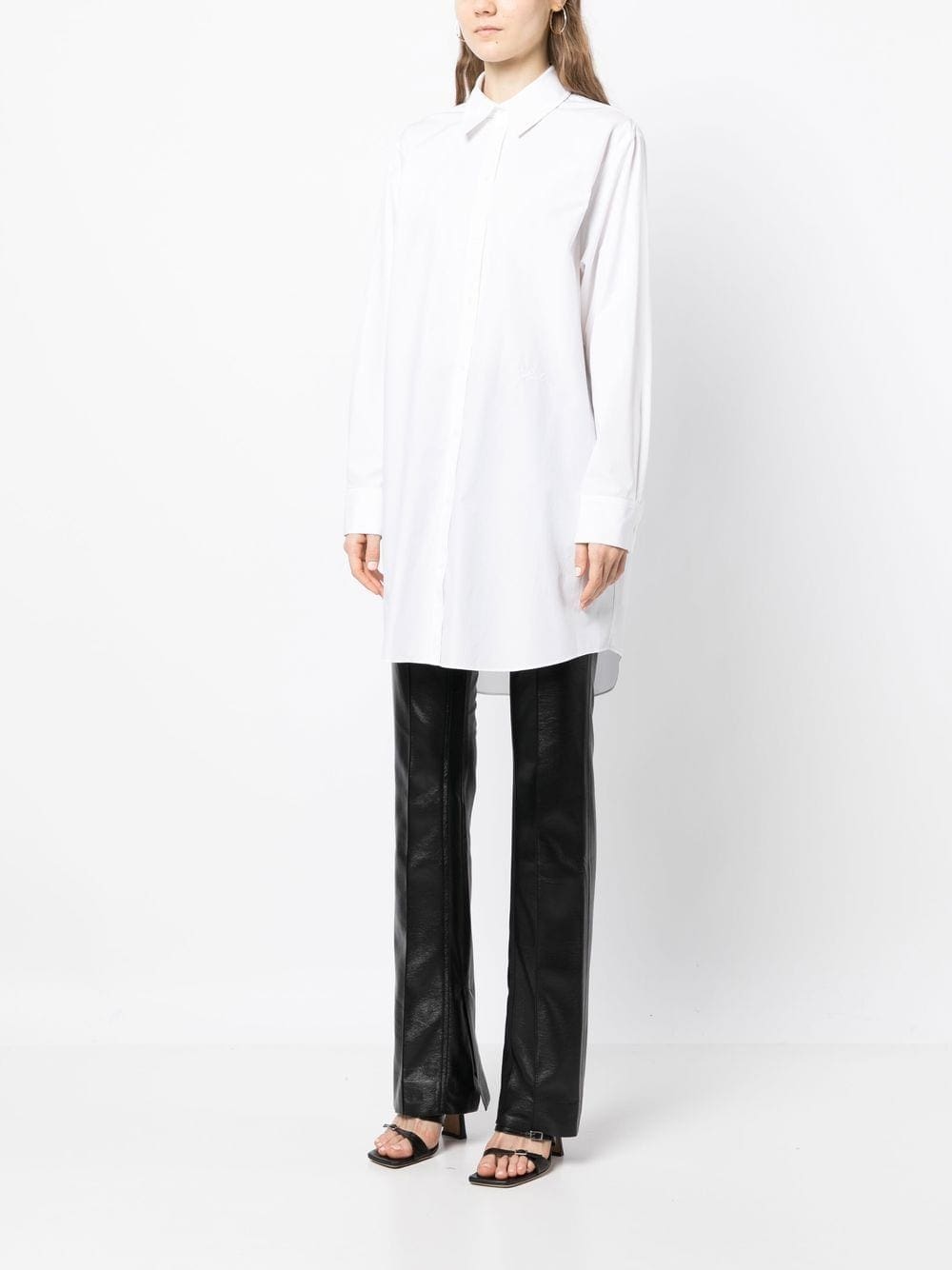 Karl Lagerfeld logo-embellished cotton shirt - Image 4