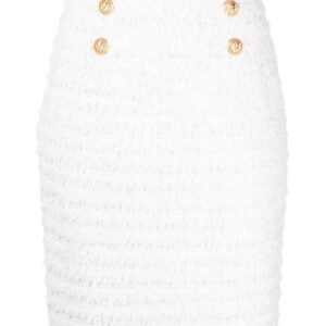 Balmain  tweed double-breasted pencil skirt