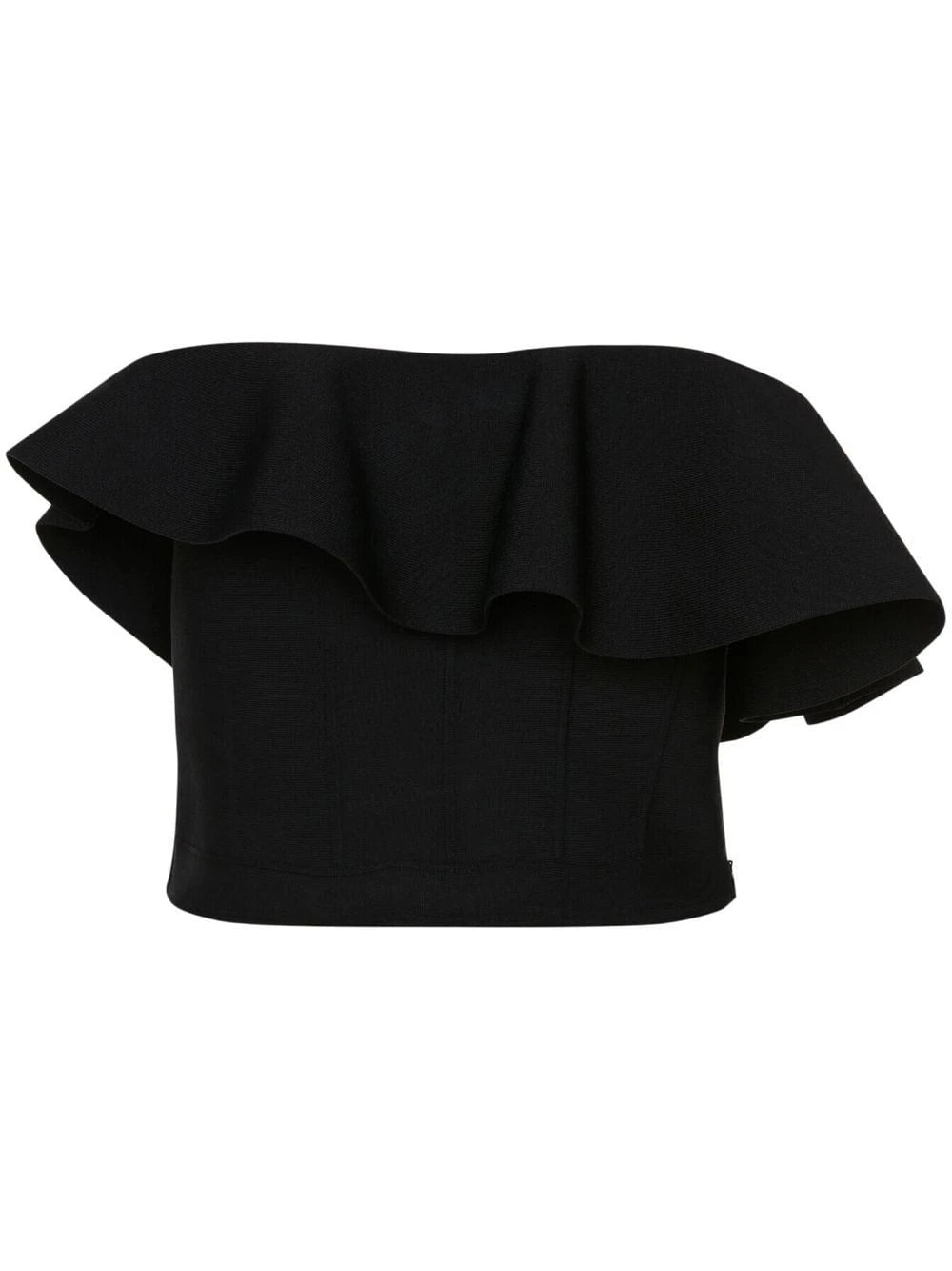 Alexander McQueen strapless ruffle top
