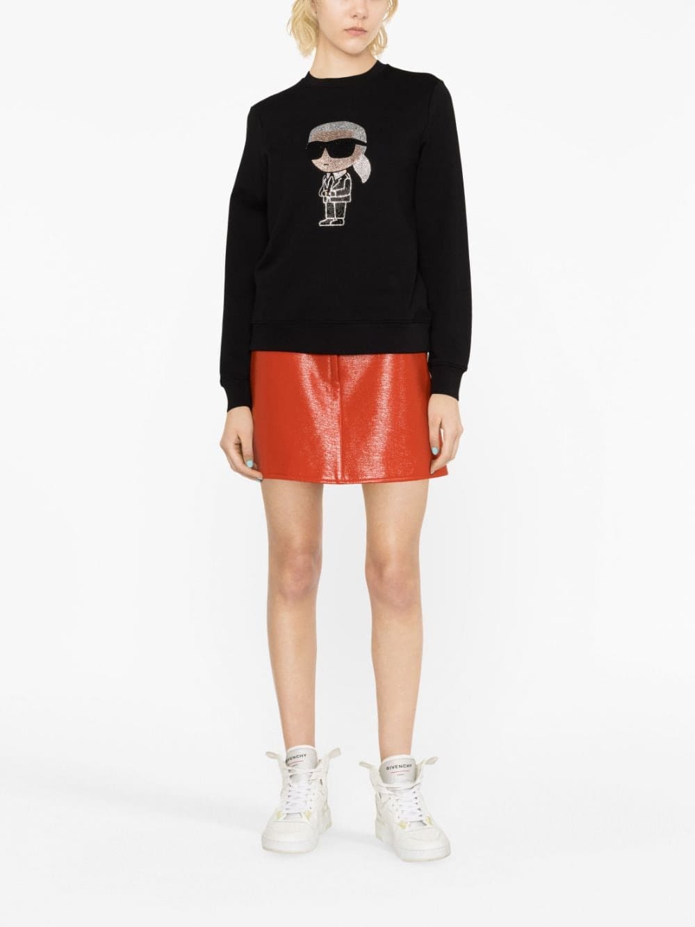 Karl Lagerfeld Ikonik 2.0 embellished cotton sweatshirt - Image 2