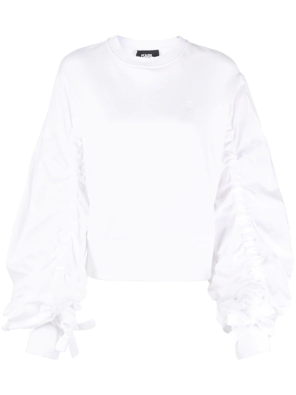 Karl Lagerfeld contrasting sleeve cropped sweatshirt