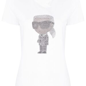 Karl Lagerfeld Ikonik rhinestone-embellished T-shirt