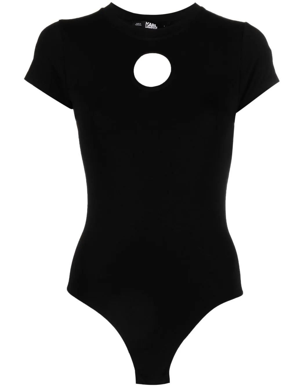 Karl Lagerfeld cut-out organic cotton bodysuit