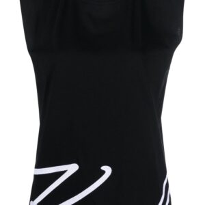 Karl Lagerfeld Signature organic-cotton tank top
