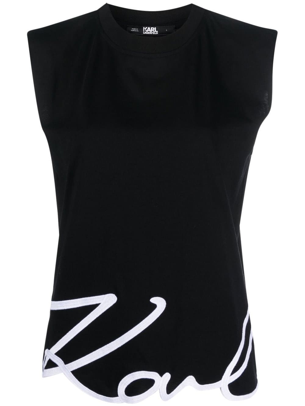 Karl Lagerfeld Signature organic-cotton tank top