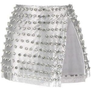 Prada crystal-embellished fringed miniskirt