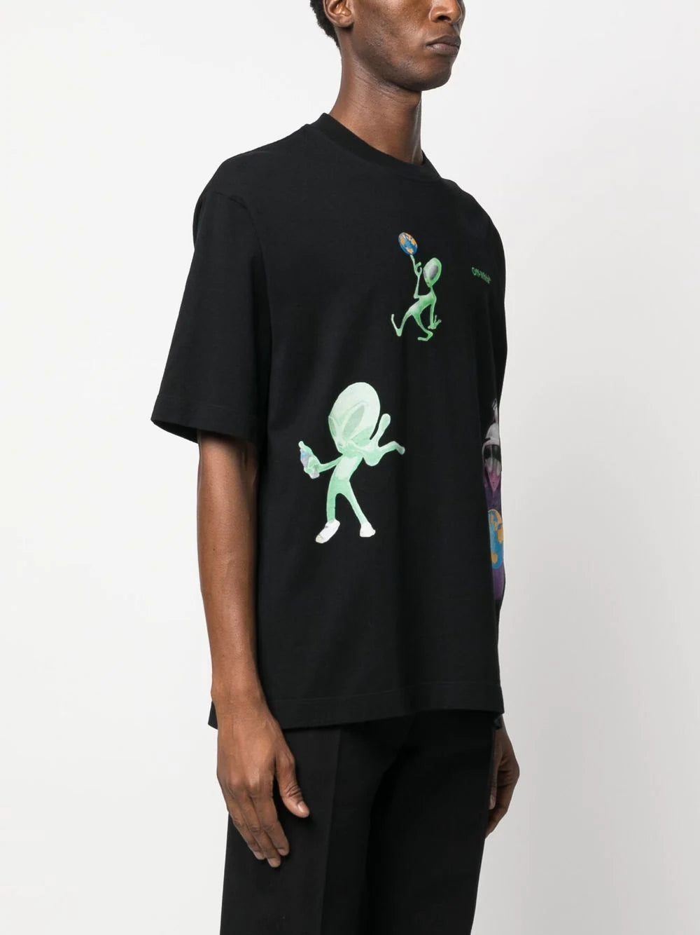 Off-white alien-print cotton T-shirt - Image 3