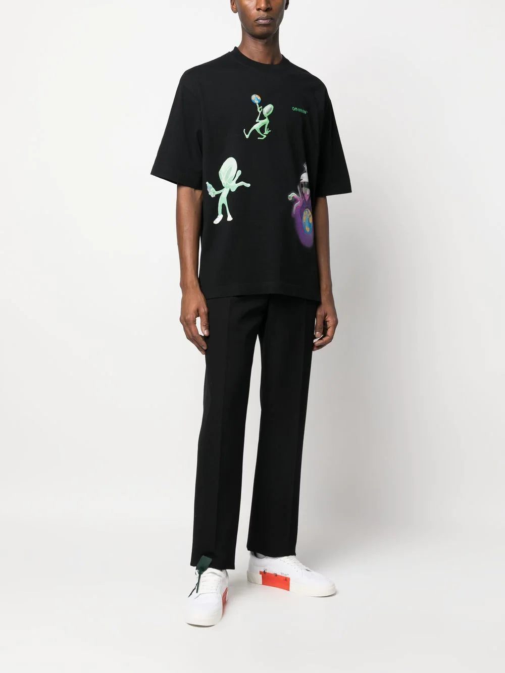 Off-white alien-print cotton T-shirt - Image 2
