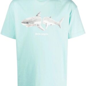 Palm Angels  Shark-print organic cotton T-shirt