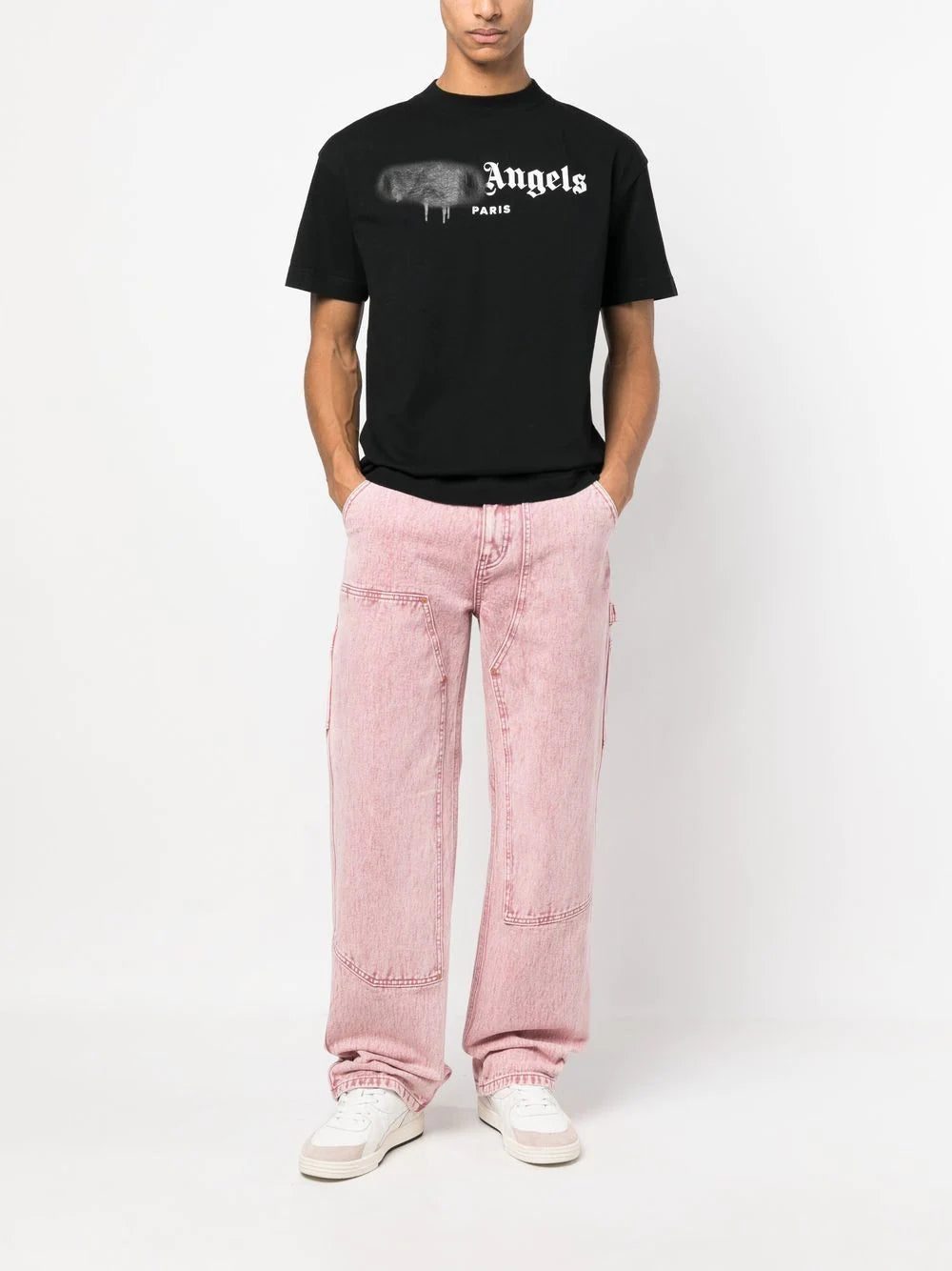 Palm Angels sprayed logo-print T-shirt - Image 2