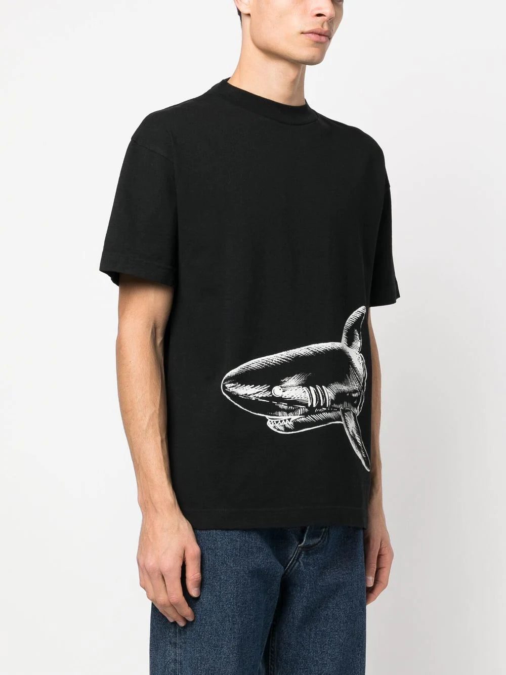 Palm Angels shark-print organic cotton T-shirt - Image 3