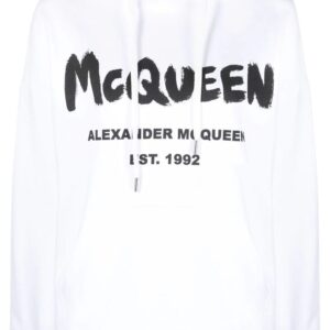 Alexander McQueen  logo-print drawstring hoodie