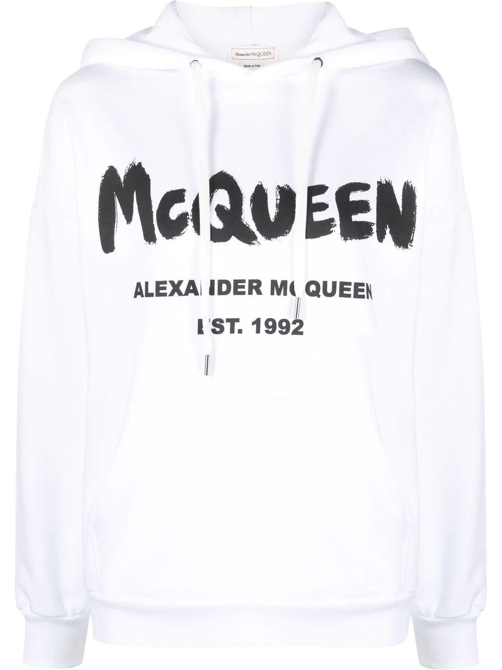 Alexander McQueen logo-print drawstring hoodie