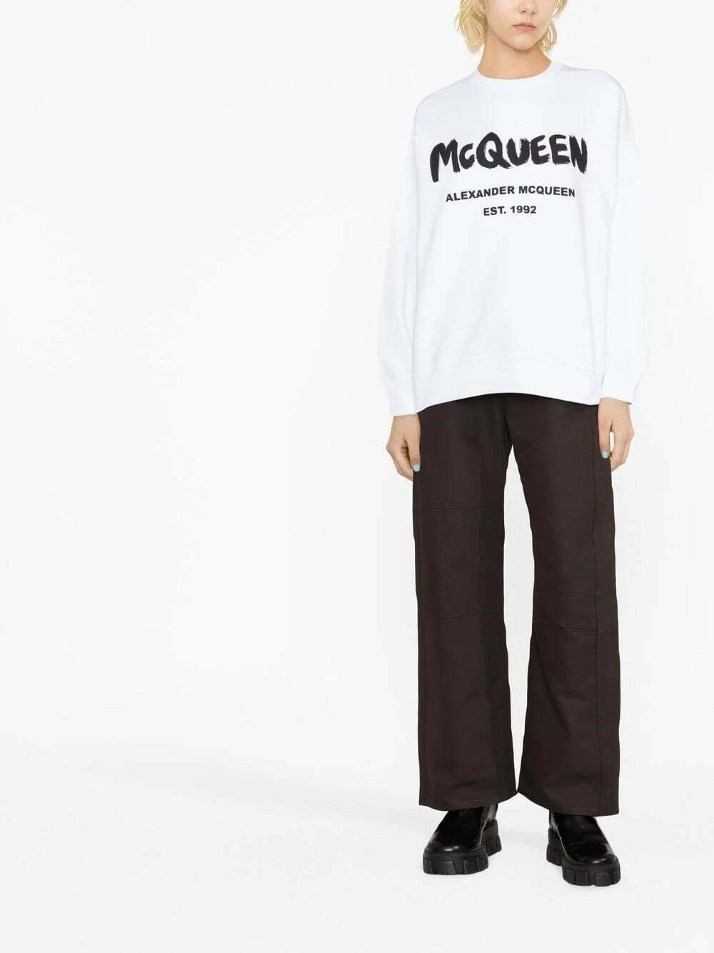 Alexander McQueen logo-print cotton sweatshirt - Image 2