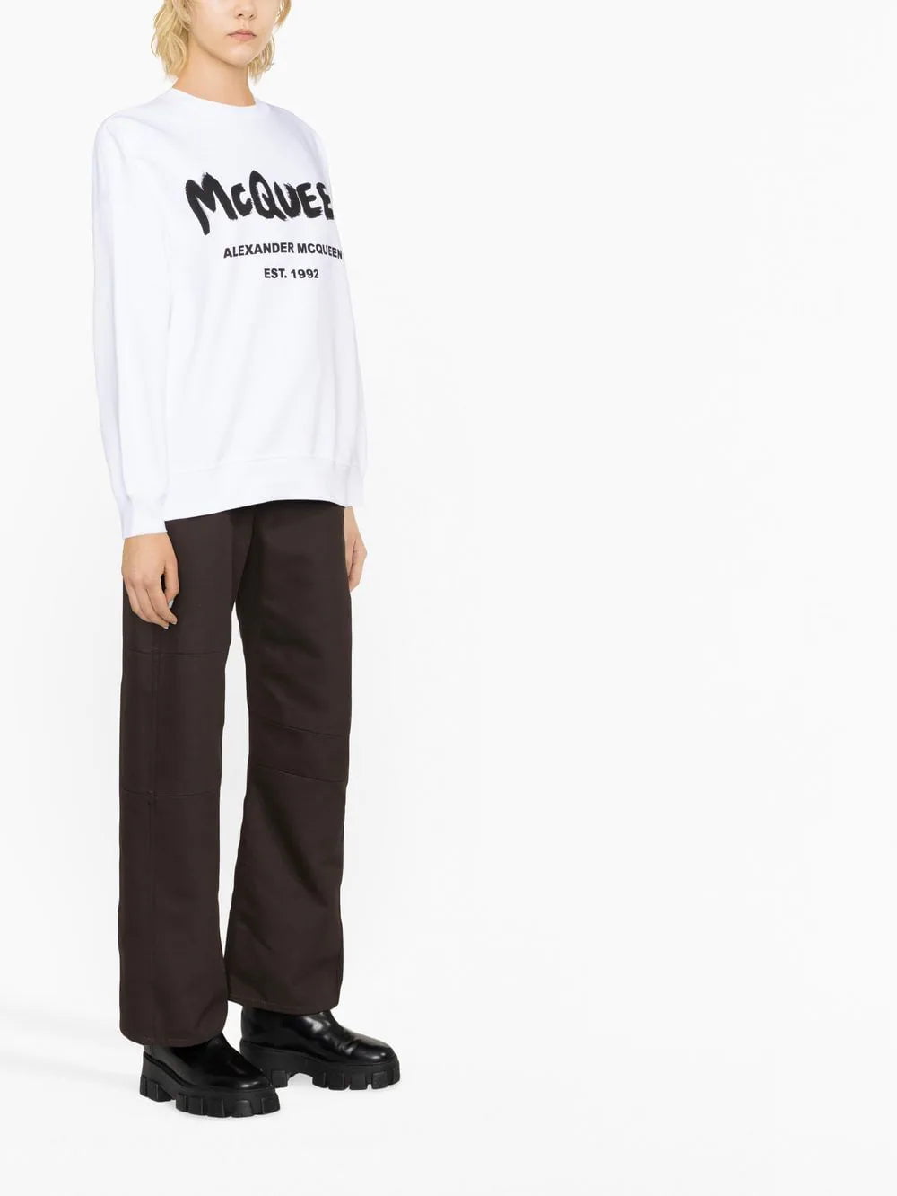 Alexander McQueen logo-print cotton sweatshirt - Image 4