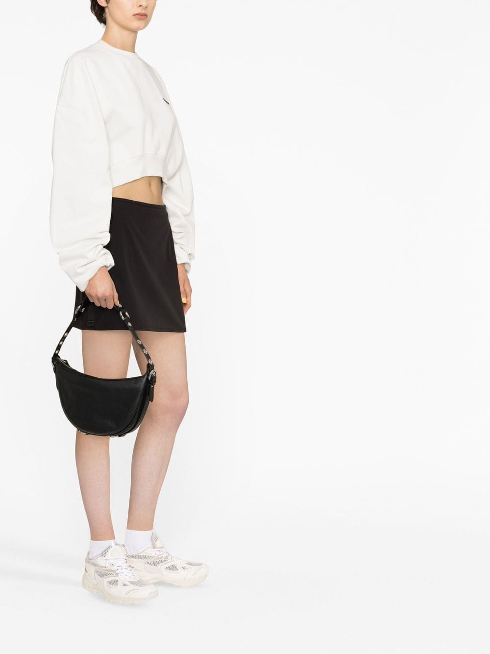 Off-White logo-embroidered cropped sweatshirt - Image 2