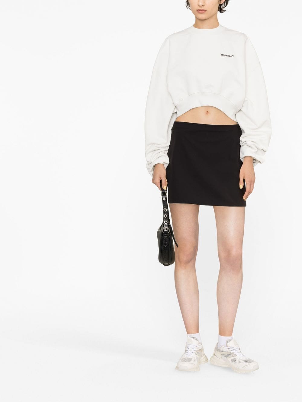 Off-White logo-embroidered cropped sweatshirt - Image 3