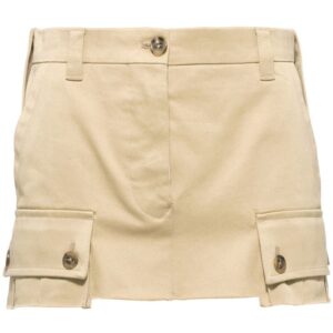 Miu Miu  chino raw-cut hem mini skirt