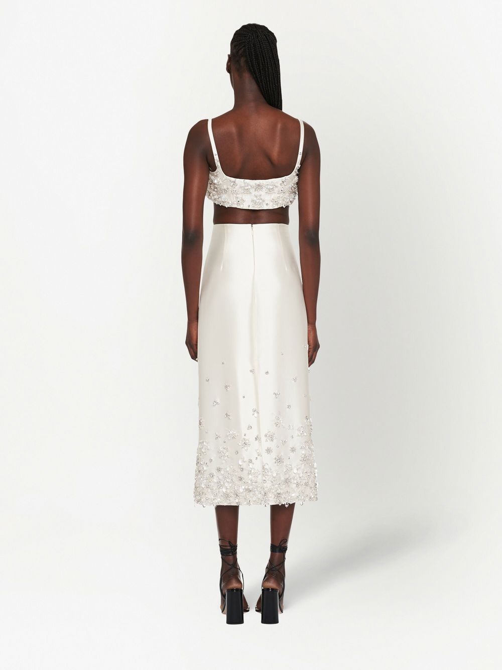 Miu Miu floral-embellished midi skirt - Image 4