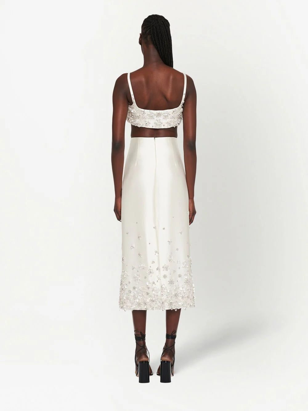 Miu Miu floral-embellished midi skirt - Image 4