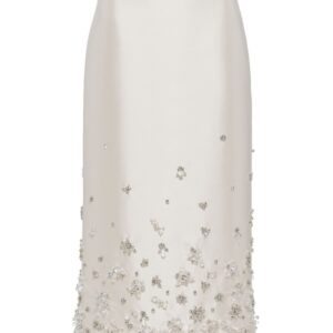 Miu Miu  floral-embellished midi skirt