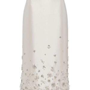 Miu Miu  floral-embellished midi skirt