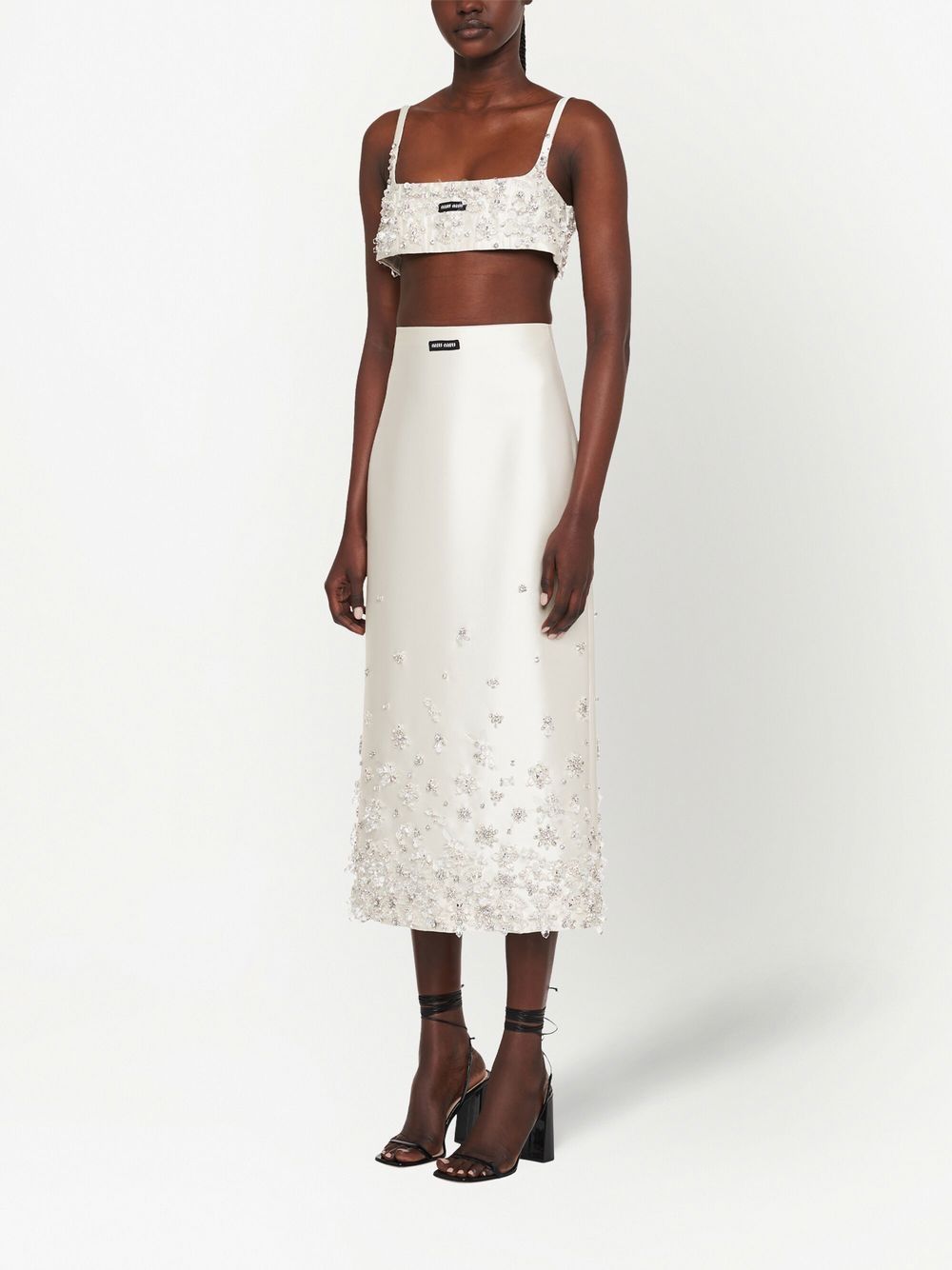 Miu Miu floral-embellished midi skirt - Image 2