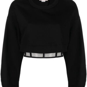 Alexander McQueen  layered cropped sweatshirt