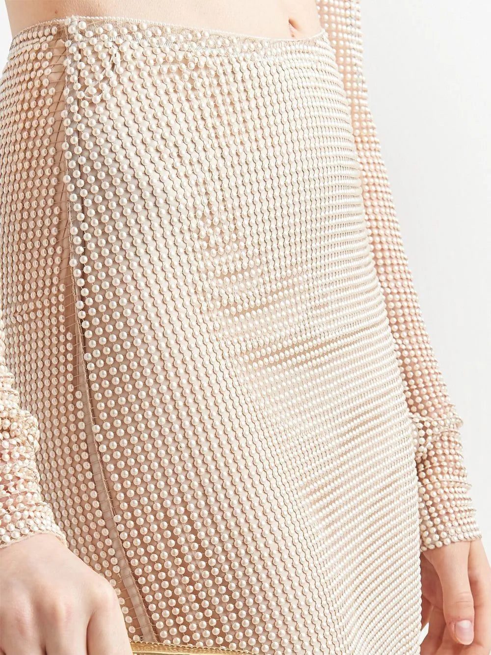 Prada beaded mesh pencil skirt - Image 4