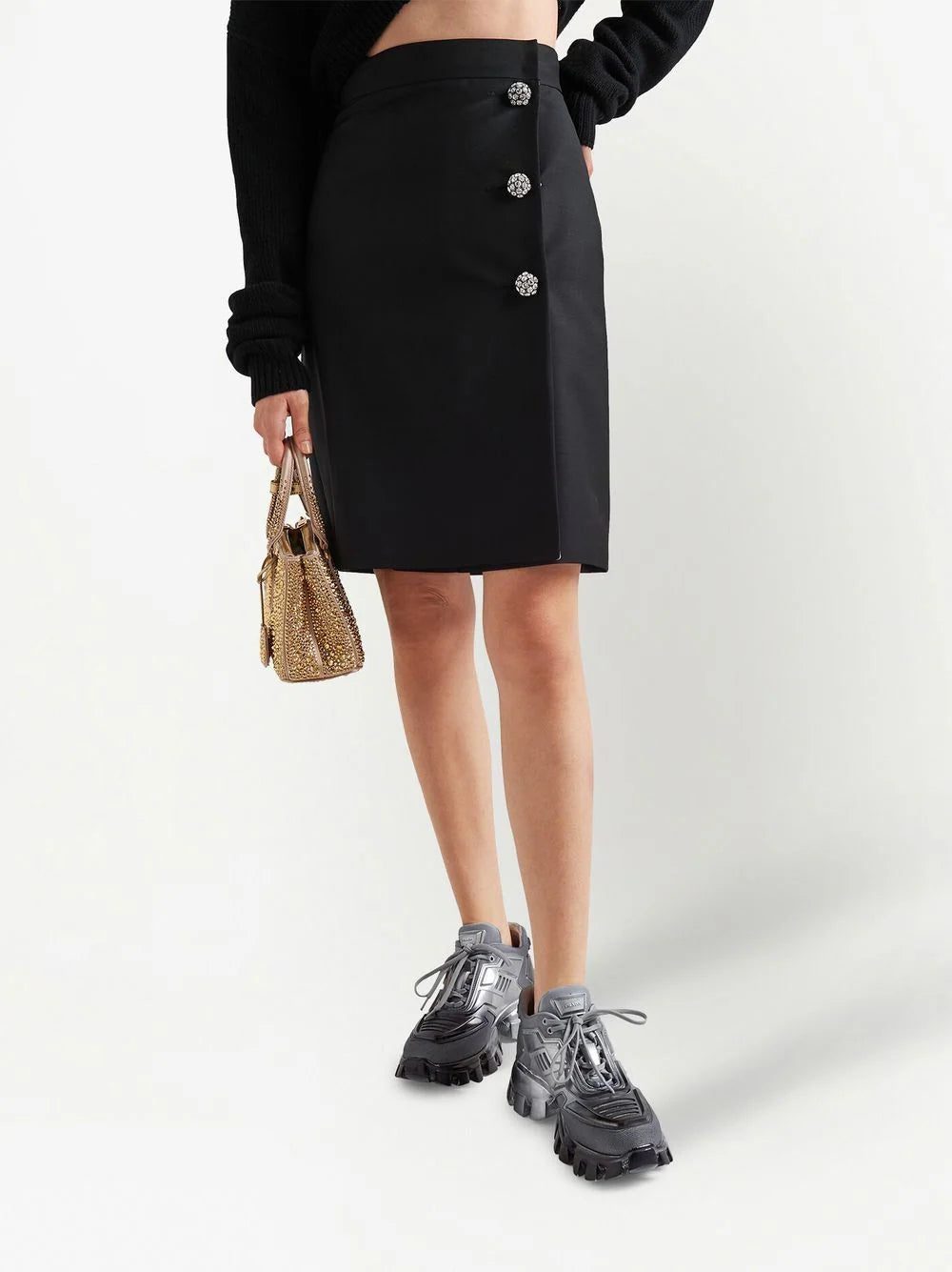 Prada high-waisted kid mohair skirt - Image 3