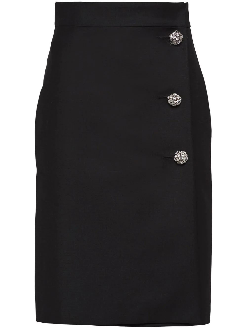 Prada high-waisted kid mohair skirt