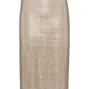Prada embellished-mesh midi skirt